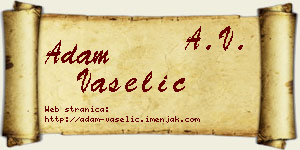 Adam Vaselić vizit kartica